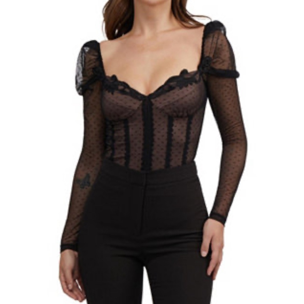 Bebe lace/Mesh bodysuit